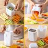 1pc White Electric French Fry Cutter , Multi Functional Potato Slicer with Grater Plate, Kitchen Gadget