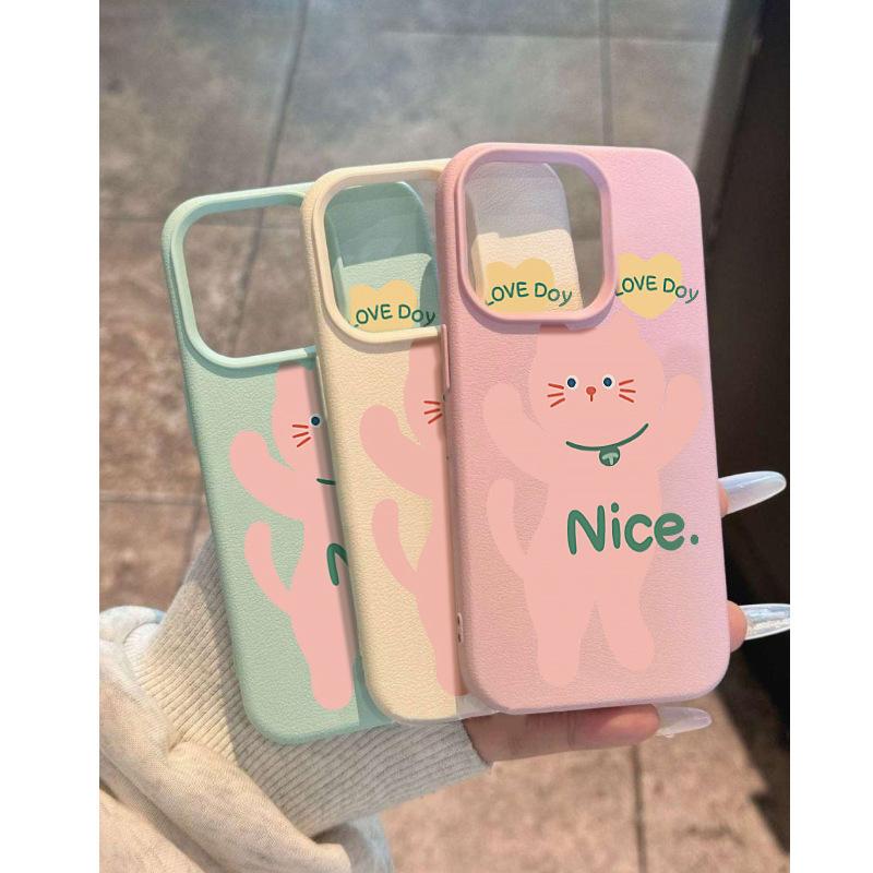 Ins Cartoon Cute Cats Suitable for Apple 14/16 ProMax Mobile Phone Case IPhone 13 Full Package 11 Silicone 15