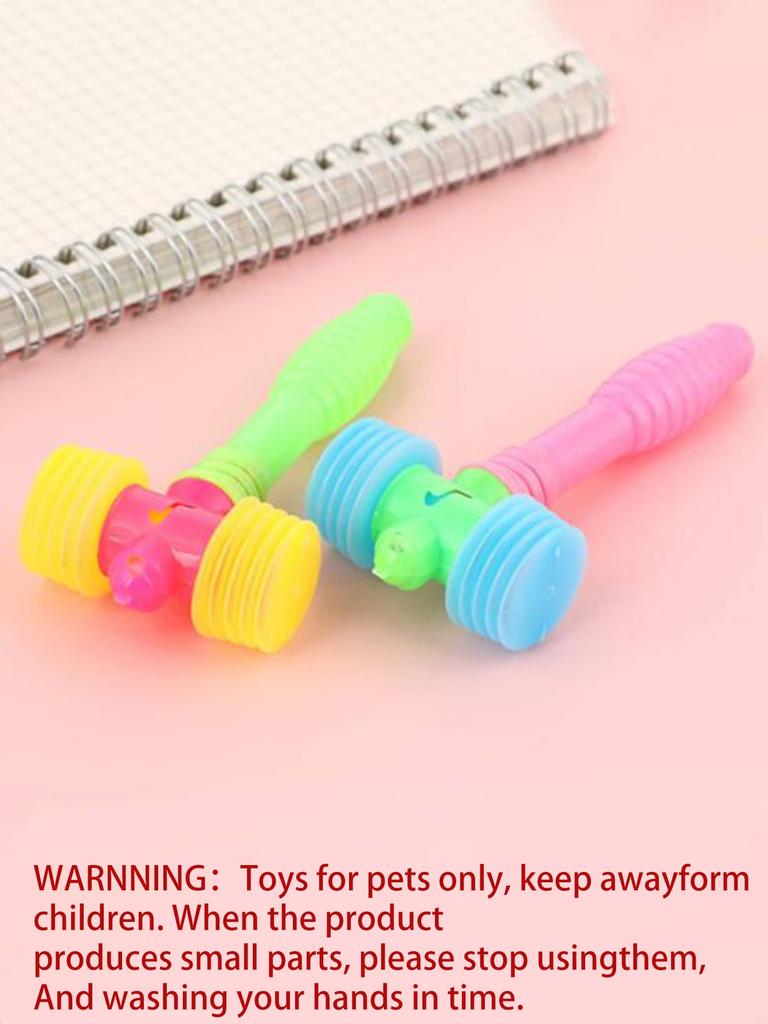 1ks-Pískací hračka kladívko pro mazlíčky, přitahující kočky a psy svým zvukem, zábavná hračka na klepání, interaktivní hračka - náhodná barva