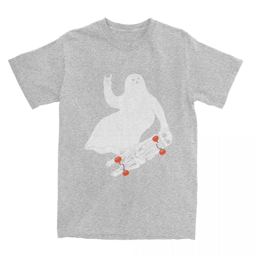 Ghost Skateboarding Shirt Accessories Men Women's Pure  Hipster Skateboard Lover Tees Short Sleeve Tops Summer