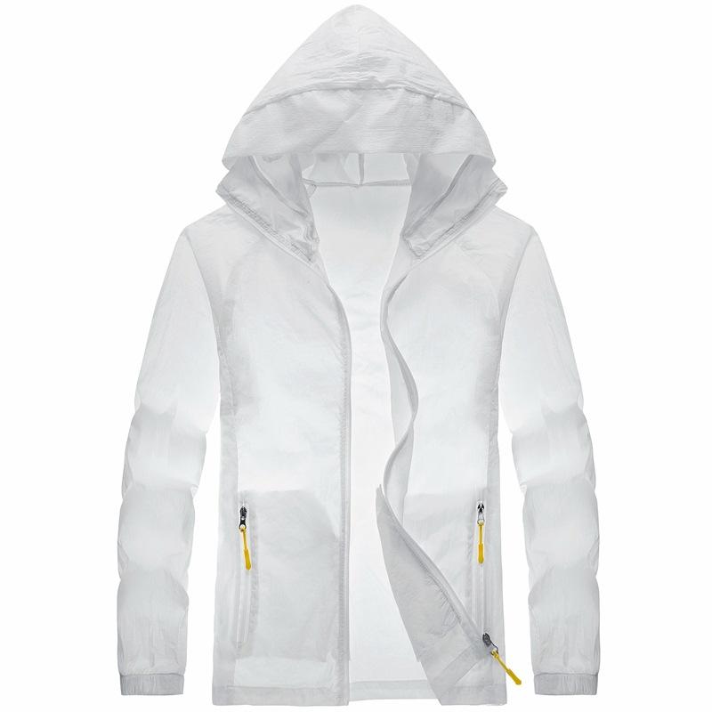 

Ice Silk Sun Protection Clothing for Men In Summer, Lightweight and Breathable Jacket, Loose Fishing Shirt, Quick Drying Sun Protection Clothing M білий
