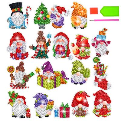 1 set autocolant cu pictură cu diamant de Crăciun, model de desene animate, kit de autocolante de artă DIY pentru decorațiuni festive