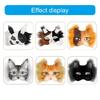 Tiermasken-Set Unbemalte Katzenmaske Halloween Cosplay Maske Maskerade Maske Handbemalte Füchsmaske mit Fell