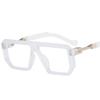 Vintage Rectangular Men'S Reading Glasses Transparent Computer Large Square Blue Light Filteringweight Glasses Frame Punk Far-Sighted Eyewear +1.5