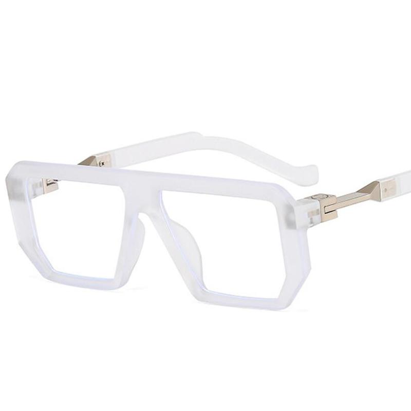 Vintage Rectangular Men'S Reading Glasses Transparent Computer Large Square Blue Light Filteringweight Glasses Frame Punk Far-Sighted Eyewear +1.5