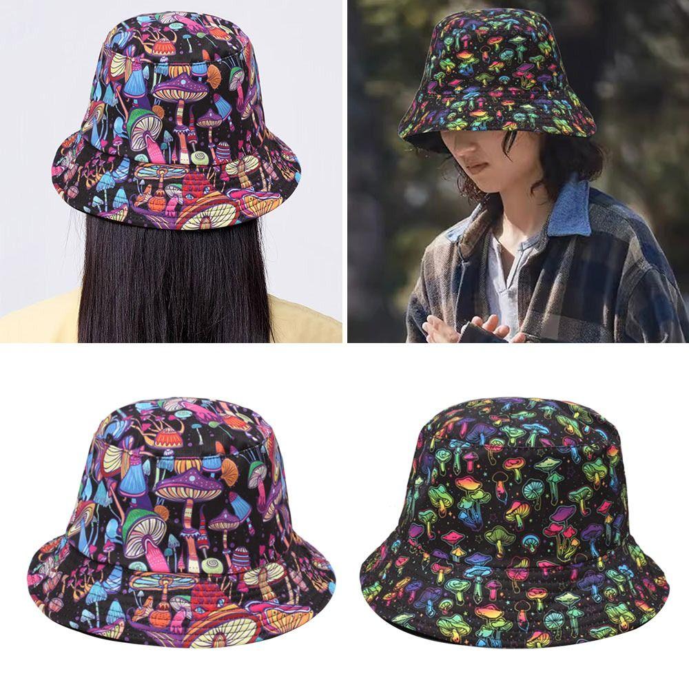 Double-sided Fisherman Cap Anti-UV Sun Hat Casual Bucket Hat  Men Women