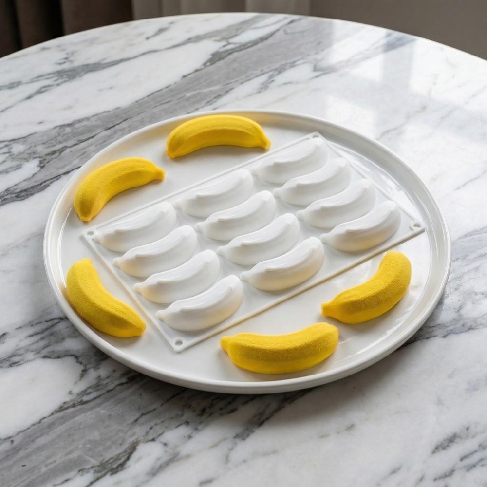 Wiederverwendbare Keksausstecher Bananenform Schokoladenform Niedliche Backformen für Kuchen Cupcake
