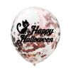 4pcs 12inch Halloween Transparent Champagne Confetti Latex Balloons Skull Witch Ghost Black Cat Halloween Scary Decors Supplies