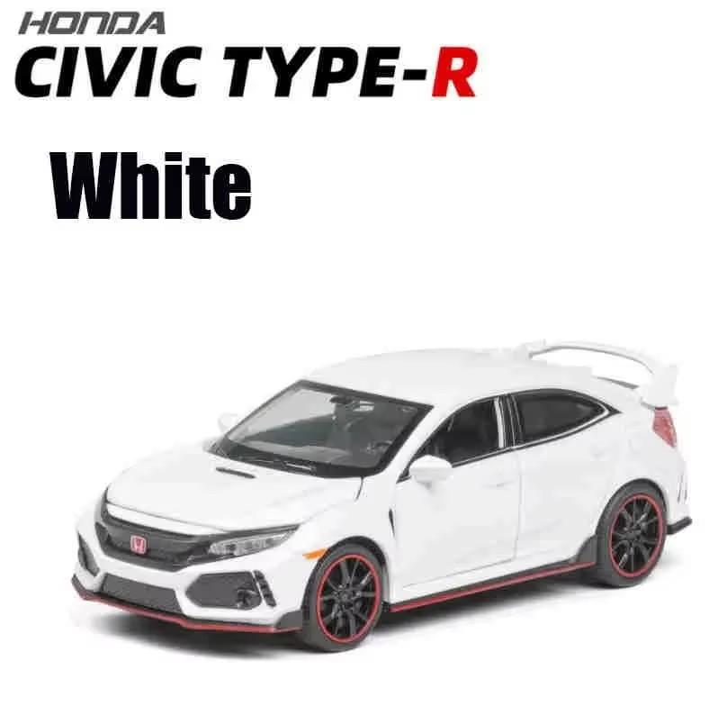 

1:32 Honda Accord CIVIC TYPE-R Toys Cars Miniature Models Alloy Diecast Doors Opened Car Toy Sound Light Vehicles Children Gifts