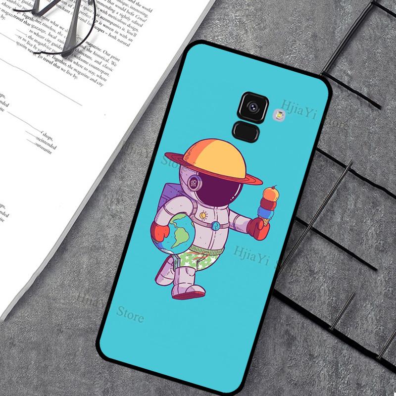 Space Aesthetic Spaceman Astronaut Phone Case For Samsung J7 J5 J3 J1 2016 A3 A5 2017 J4 J6 Plus J8 A7 A8 A9 2018 Case Cover