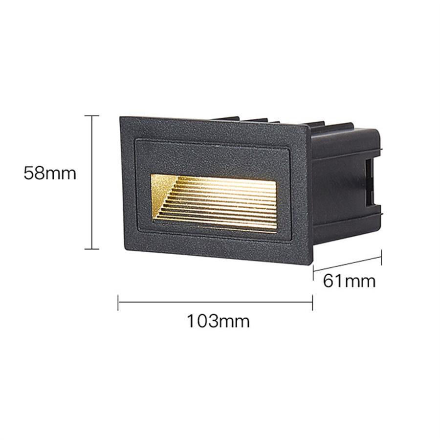 Thrisdar Waterproof LED Wall Light Led Step Stair Lights Outdoor LED Footlight Recessed Corner Lamp Exterior Garden Night Light