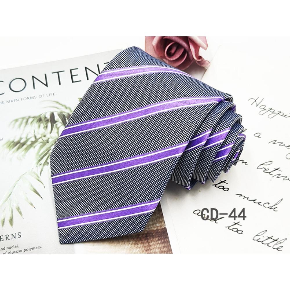 Men's Business Tie 8cm Professional Dress Interview Striped Tie Stylish Business-style Ties Navy Black Multi-colorTraditional Hand-knotted Design