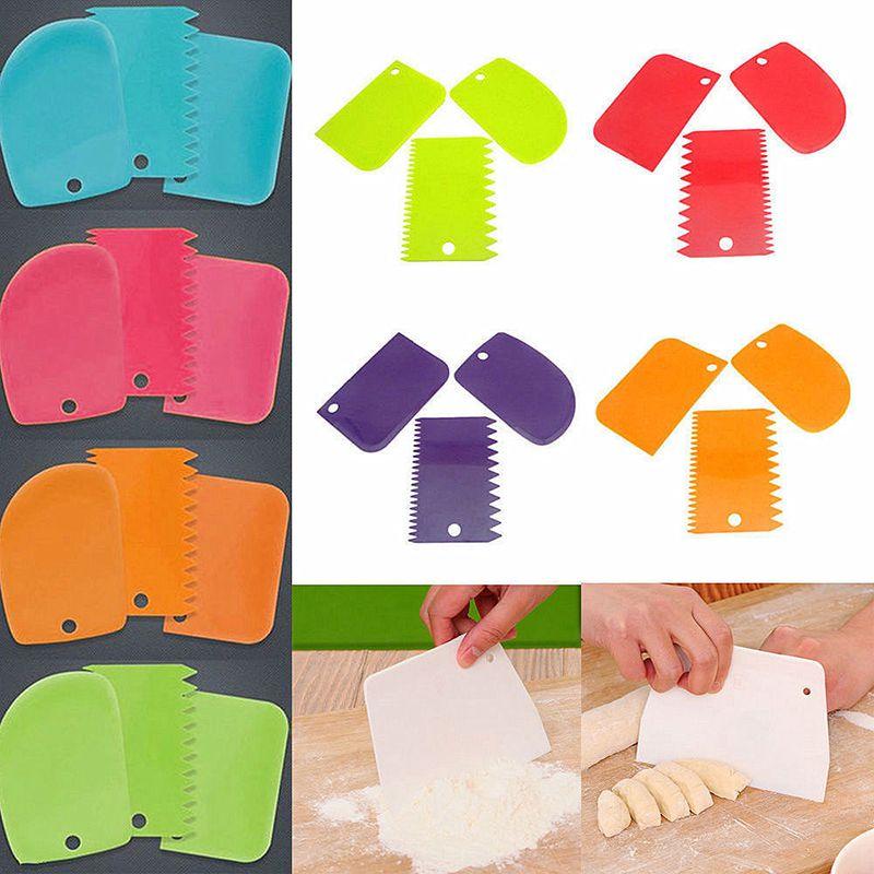 High-quality Plastic Dough Icing Fondant Scraper Tools For Pastry Perfection