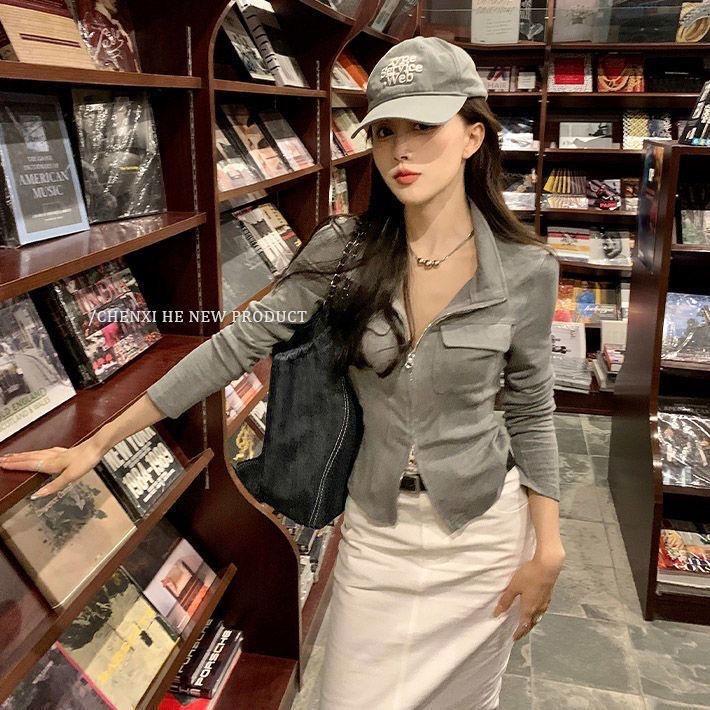 High Quality American Polo Collar Long-Sleeved Top High-End Breathable Pilling-Free Double Zipper