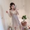 Summer Slim Nightdress Spring Summer Sweet Cute Girl Suspender Small Lace Sexy Imitation Silk Nightdress