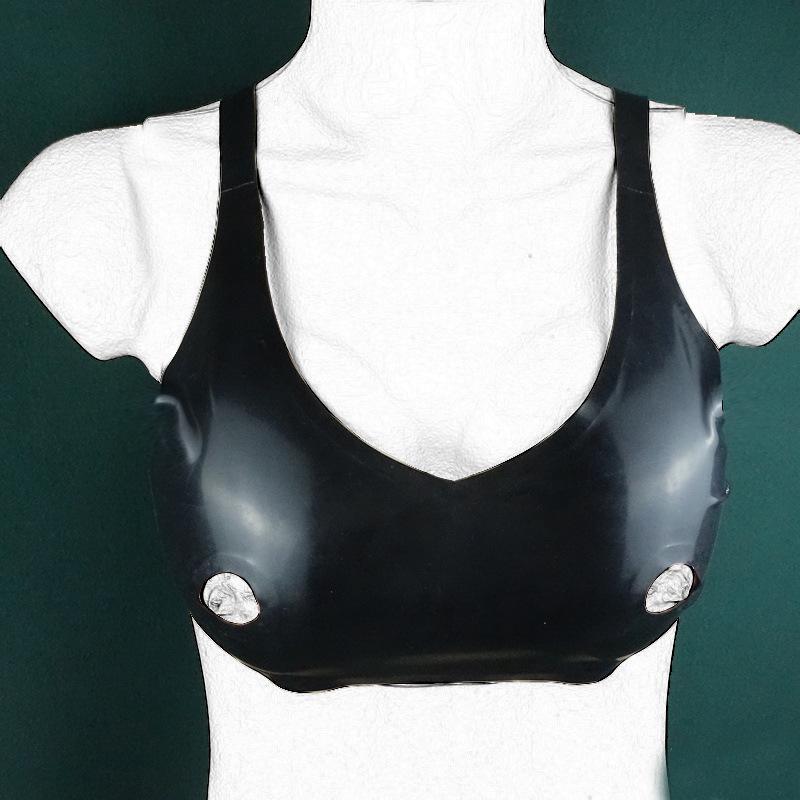 Femboy Latex Brustwarzen-Fessel-Top für männliche Brustwarzenentwicklung und Folter