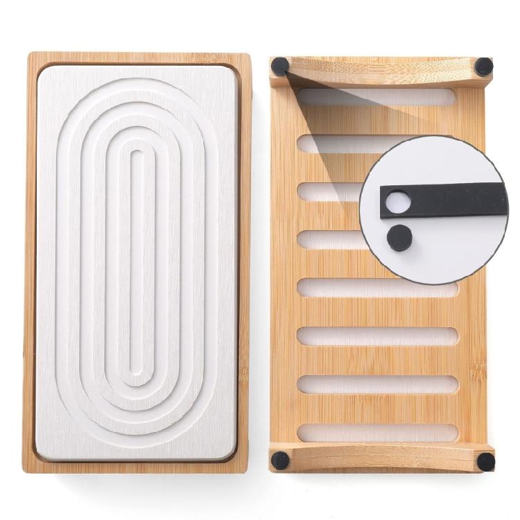 Badezimmerregal aus Naturfaser zur Organisation von Toilettenartikeln, Rasierern, Rasierzubehör, Waschtischen, Dekorationen