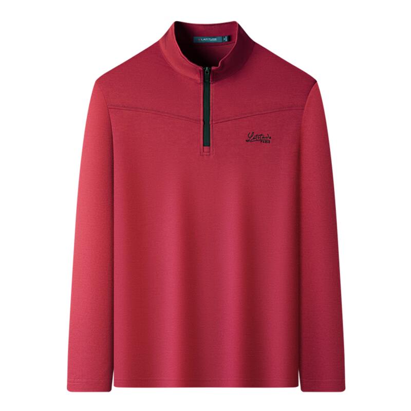 MONTAGUT Men's Cashmere Blend Semi-High Collar Polo Shirt