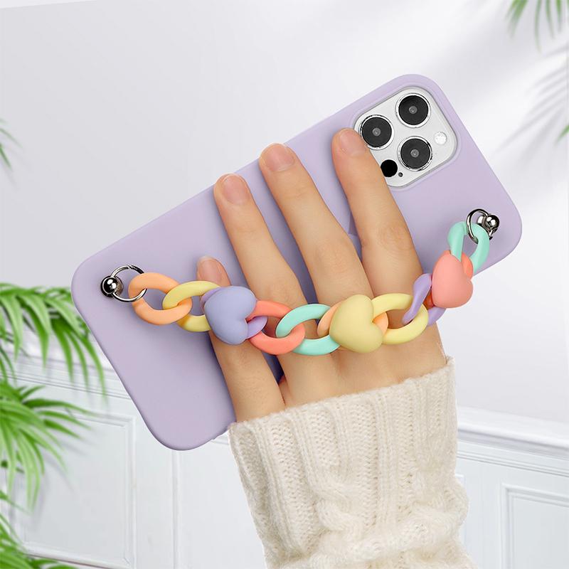 For Xiaomi Mi 11 11T 10S A3 Lite Poco M3 F3 X3 NFC 10T 9T Pro Redmi Note 9 9a 9C 8 10 5 7 8T 9S Love Lanyard Chain Soft TPU Case