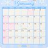 Sanrio 2026 Cinnamoroll Paper Wall Wall 622834 Die-Cut Calendar, Calendar, Calendar,