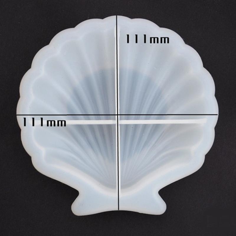 Concrete Silicone Mold Shell Shape Creative Design Jewelry Tray Mold Clay Mould