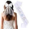 European And American Bachelorette Party Veil Bride To Be Strap Set Headgear Wedding Bride With Diamond Ribbon Decoration