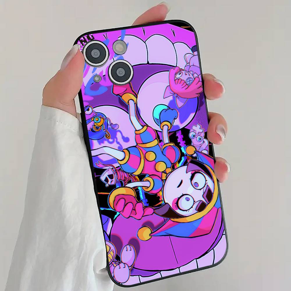 Coque de téléphone Anime The A-Amazing Digital C-Circus Cool Silicone Noir Souple Pour IPhone 16 15 14 13 12 11 X XR Plus Pro Max Plus