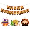 Halloween Hanging Sign Halloween Door Wreath Front Door Hanger Sign Happy Halloween Banners Halloween Party Decoration