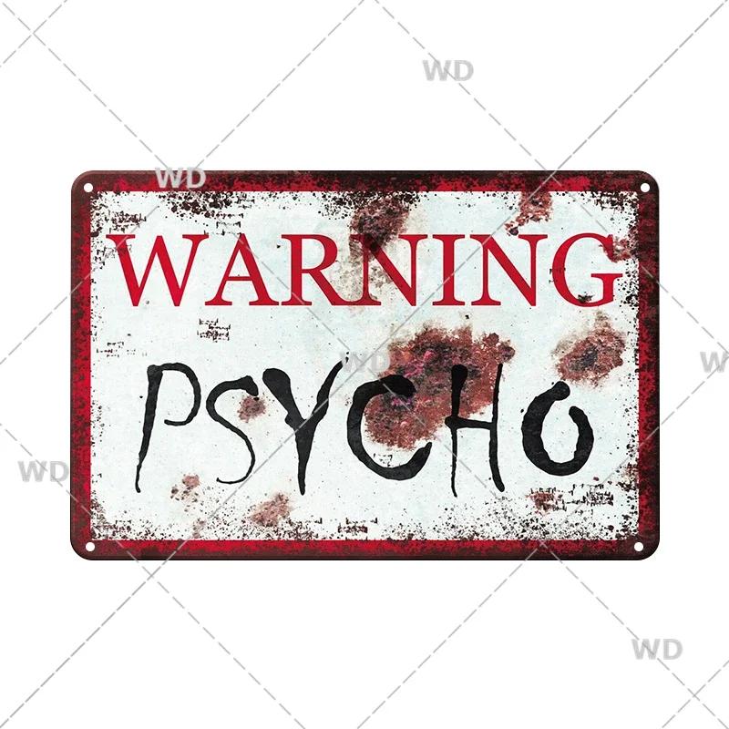 Retro Danger Warning Metal Sign - Vintage Caution Plaque - Metal Plate for Garage Park Home Wall Decor