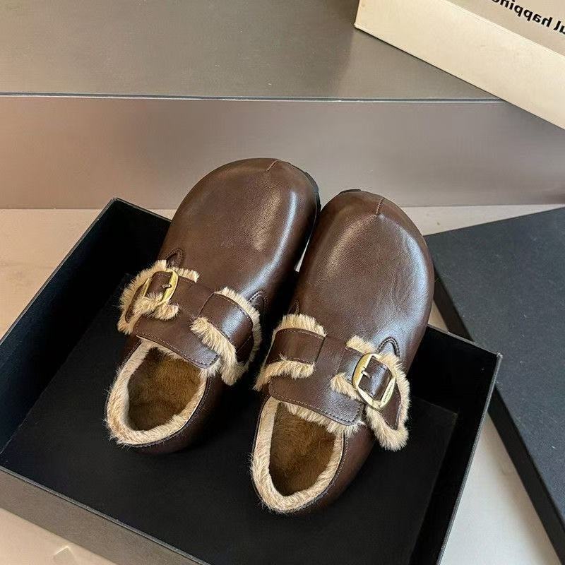 

Retro heightened thick-soled half-tow Birkenstocks, new autumn casual, lightweight, non-slip soft-soled bag head slippers 40【foot length 25.0cm】