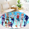 One Piece Round Area Rug Carpet Rug For Living Room Bedroom Sofa Playroom Decor Nonslip Floor Mat