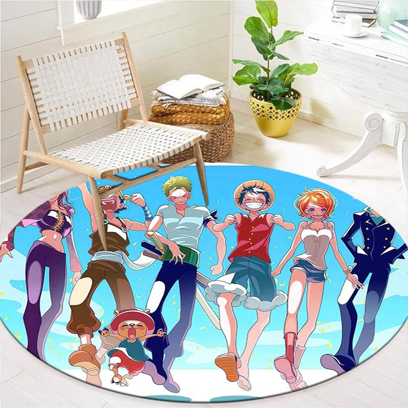 One Piece Round Area Rug Carpet Rug For Living Room Bedroom Sofa Playroom Decor Nonslip Floor Mat