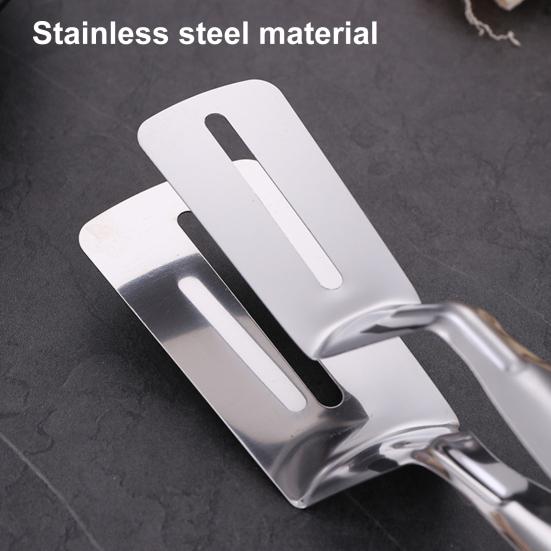 1/2/3Pcs Stainless Steel Spatula Tong Long Handle Multifunction BBQ Steak Meat Fish Frying Bread