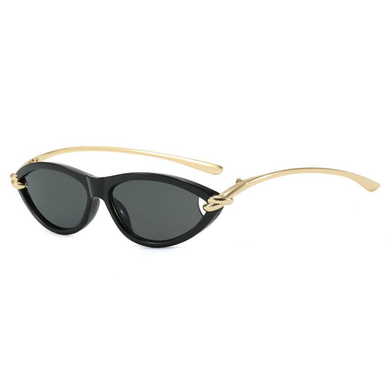 Vintage Cat Eye Sunglasses Women For Men Luxury Brand Designer Sun Glasses Punk Popular Sexy Ladies Metal Rope Shades Uv400