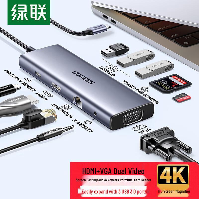UGREEN 10-in-1 USB-C Multiport Docking Station