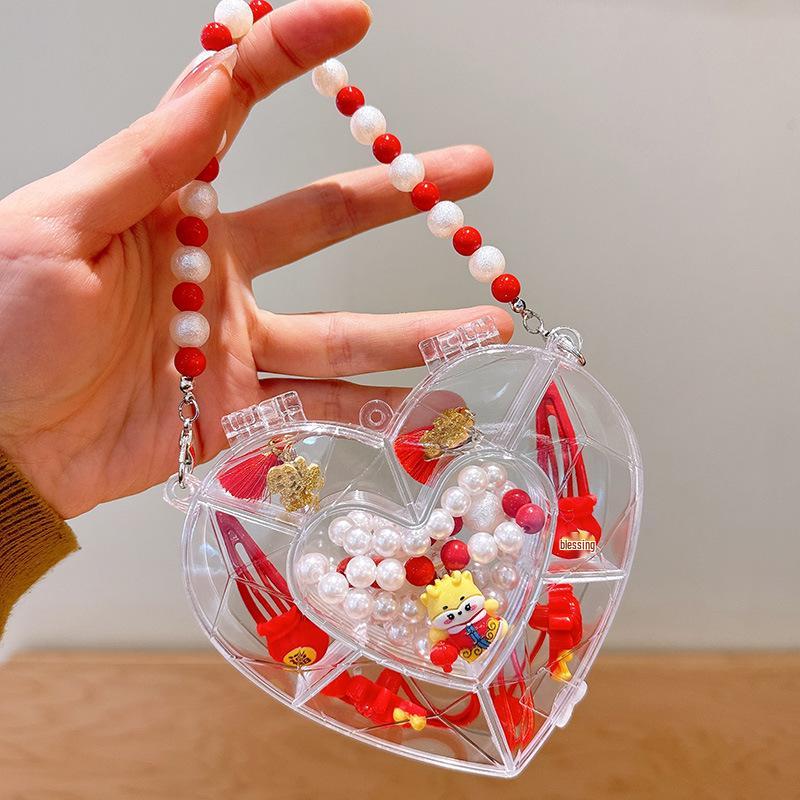 Children's Cute Cartoon Fruit Pendant Bracelet Set with Gift Box