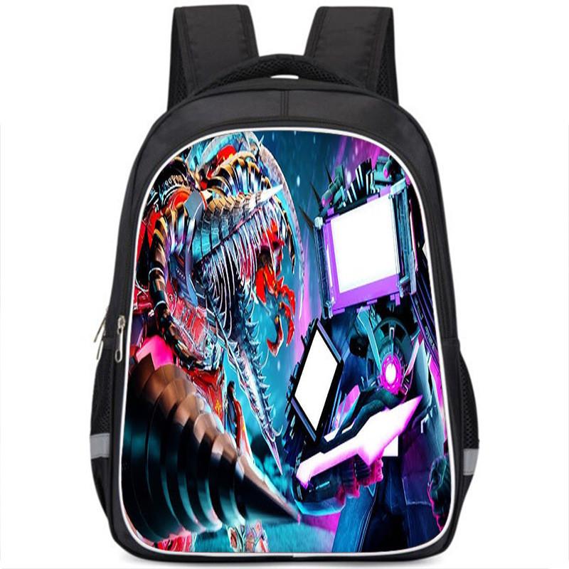 Vibrant Cartoon Character Backpack For Kids Stylish Oxford Cloth Large Capacity