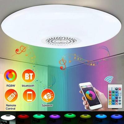 LED Music Ceiling Light with Bluetooth Speaker 18W/60W LED RGB Music Ceiling Lamp Bluetooth APP Remote Control Home Bedroom Light