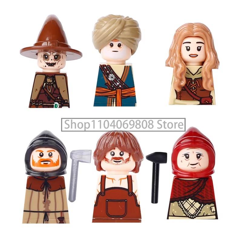 MOC Medieval Military Figures Building Blocks Castle Militia Soldier Dragon Gothic Knight Helmets Swords Shield Bricks Toys N06