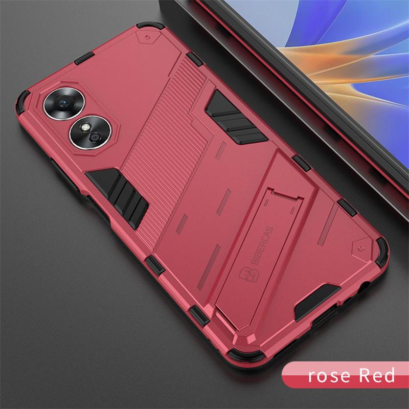 

Для Oppo A17 4G чехол противоударный магнитный держатель с подставкой Броня чехлы для телефонов для Oppo A17 2022 A 17 4G OPPOA17 CPH2477 задняя крышка For Oppo A17 розы красного