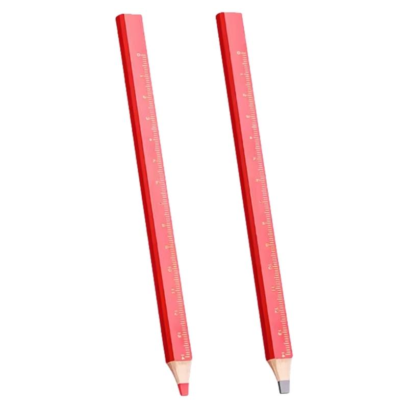 12 Pcs Carpenter Pencils Construction Pencils Black/Red Carpenter Pencils for Woodworking Marking