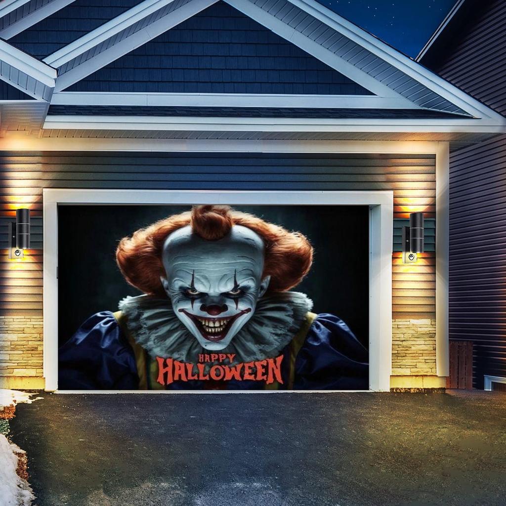 Halloween  Garage Door Background Celebration Atmosphere Party Photo Foreign Trade Garage Background