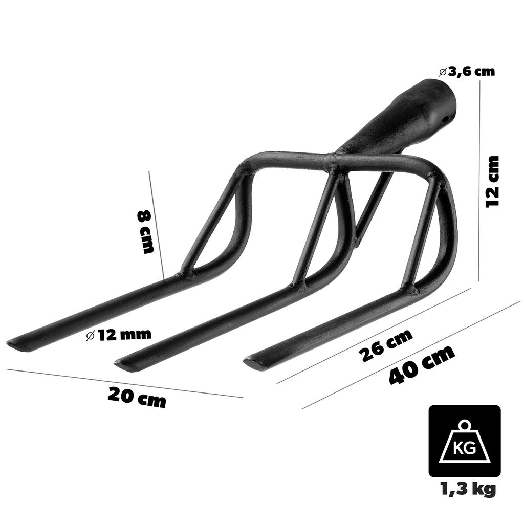 KADAX Forks for Loosening and Aerating Soils, Strong Steel, for Digging, Manual