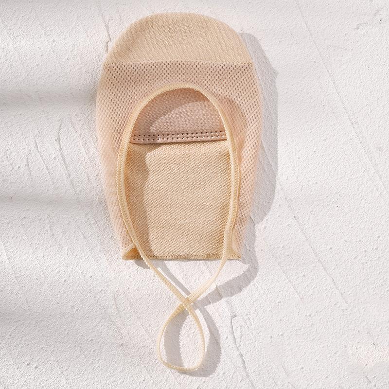 

Весенние и летние сетчатые носки с полупальцами, тонкие носки с подвязками из губки, невидимые нескользящие носки One size бежевый