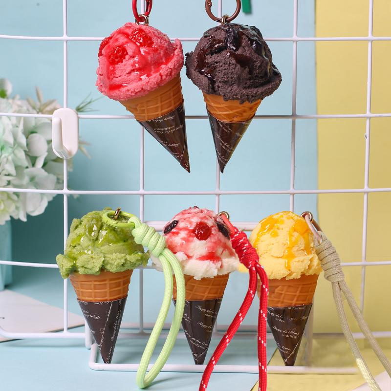 1 Pezzo Accessori Borsa Creativo Simulazione Modello Gelato Decorazione Auto Ciondolo Regali di Festa Regali per Feste