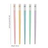 1Set Non-Slip Colorful Japanese Chinese Chopsticks Sushi Sticks Reusable Korean Chopsticks Set Healthy Alloy Tableware Set
