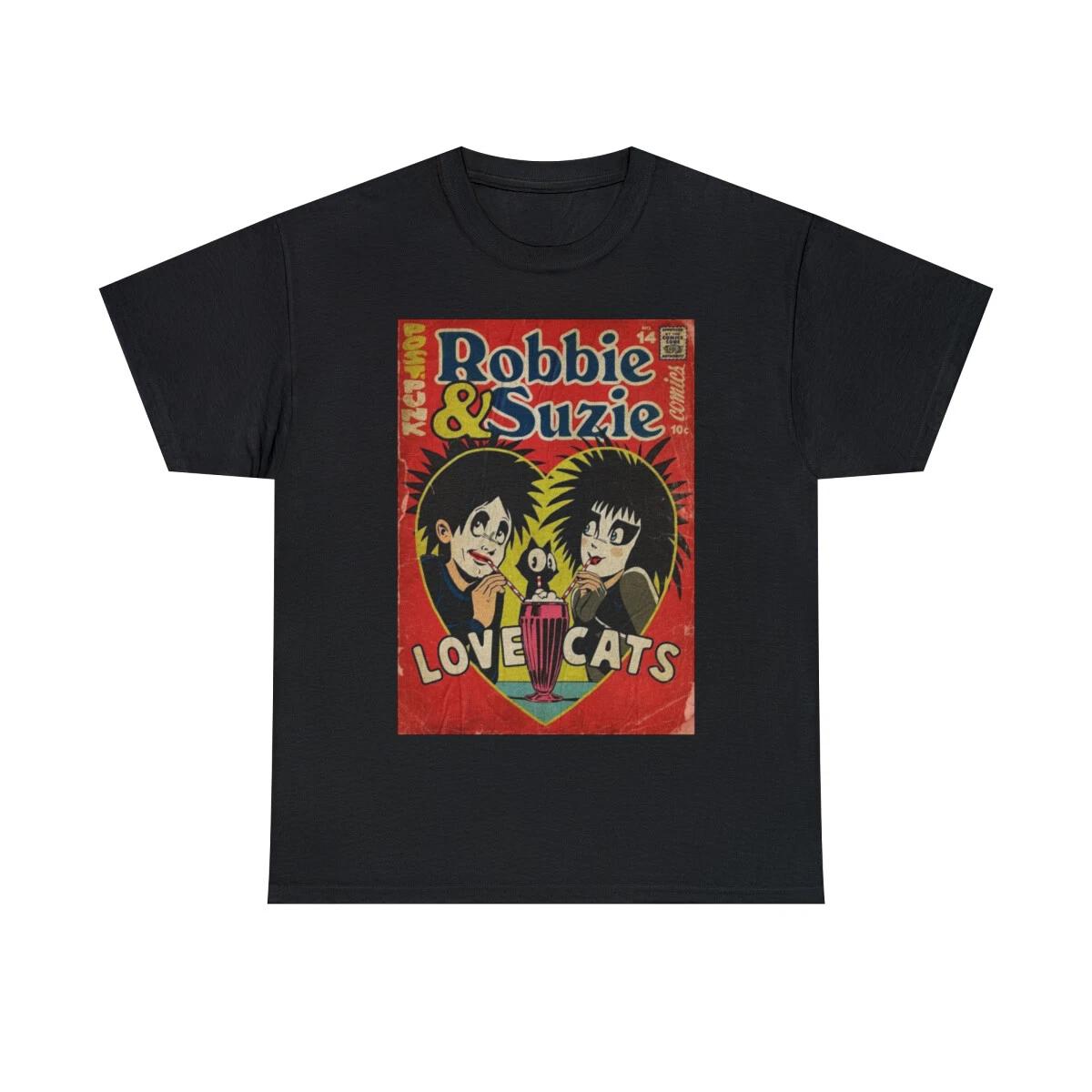 The Cure Love Cats Robert Smith and Suzie Unisex Heavy Cotton Tee 4XL