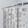 Minimalist Line Drawing Cactus Shower Curtain Modern Bathroom Decor For Home Kitchen Bathtub Waterproof Printing Fabric Customiz