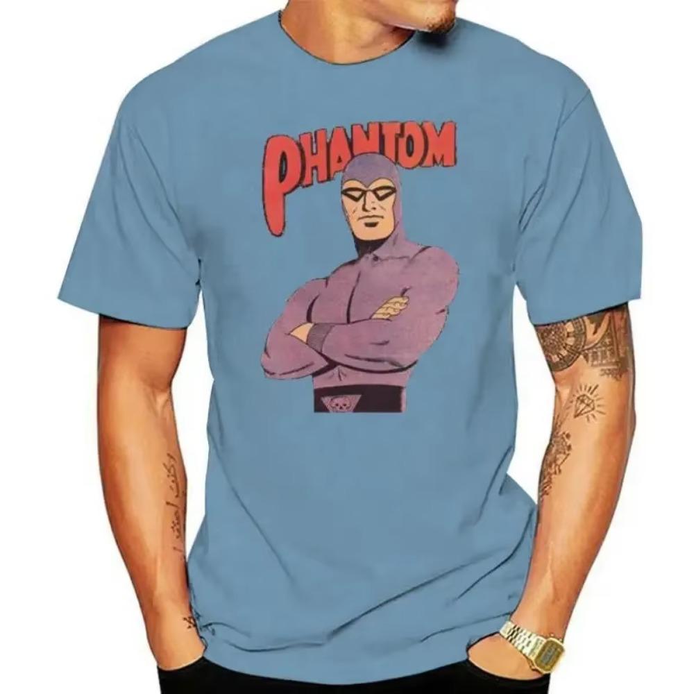 The Phantom Comics Cartoon Tee Top Unisex Ladies Vintage T shirt B47 men t shirt