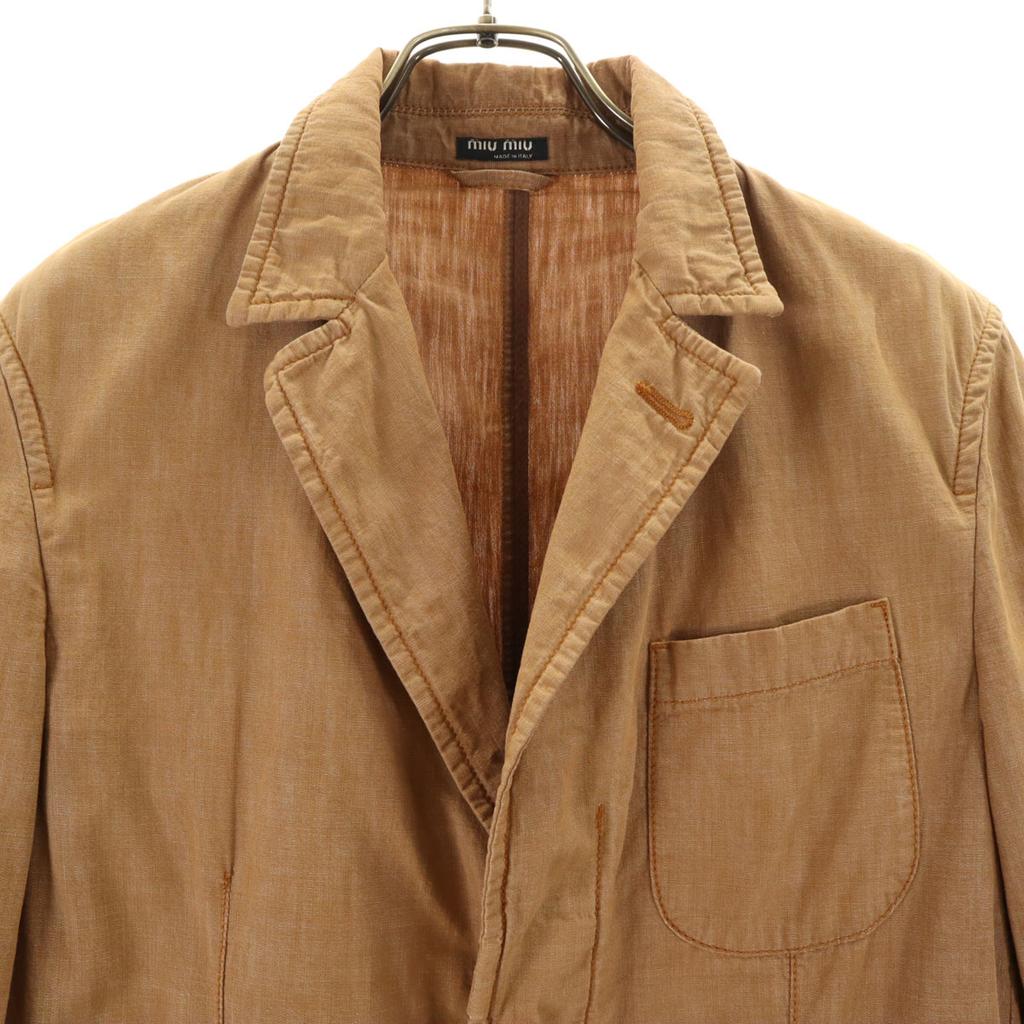 MIUMIU Made In Italy Tailored Jacket 46 Beige Men's Used